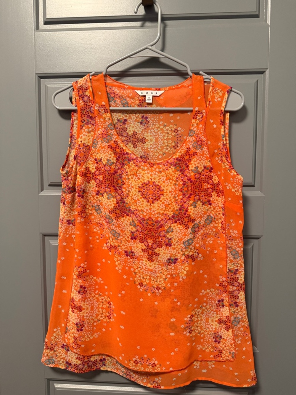 CAbi #268 Merrow Edge Floral Blouse